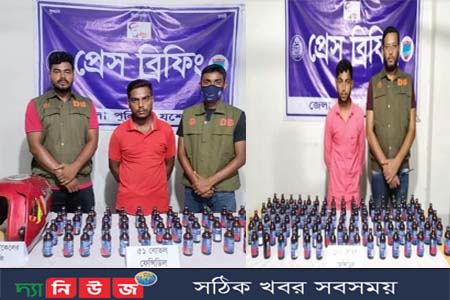 শার্শা-বেনাপোলে ফেন্সিডিলসহ দুই মাদক ব্যবসায়ী গ্রেফতার
