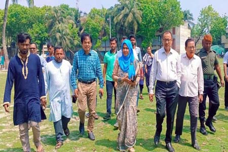 পাইকগাছায় নবাগত ইউএনও’র কুচকাওয়াজ মাঠ পরিদর্শন