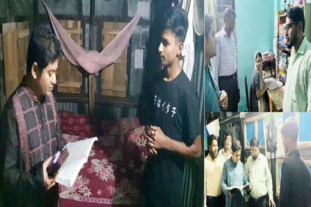 পরীক্ষার্থীদের বাড়িতে ইউএনও