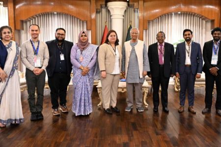 প্রধান উপদেষ্টার সঙ্গে আনফ্রেল-এর নির্বাচন পর্যবেক্ষক দলের সাক্ষাৎ