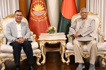 তারেক রহমানকে প্রধান উপদেষ্টার অভিনন্দন বার্তা