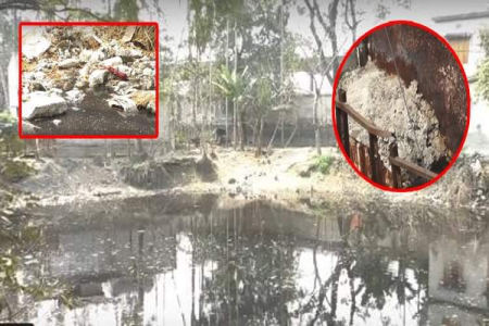বেনাপোল বন্দরের কেমিক্যাল মিশ্রিত পানিতে ব্যাপক ক্ষতির মুখে শতশত মানুষ